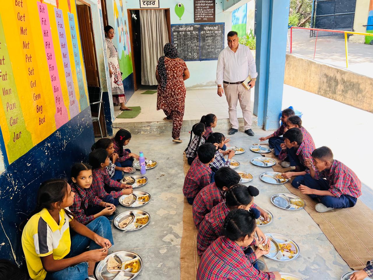 Member of Punjab State Food Commission Vijay Dutt today made a surprise visit to government schools and Anganwadi centres of Block Majri